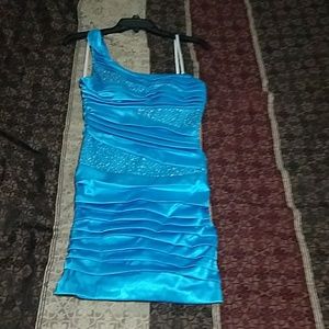 Blue prom/homecoming mini dress